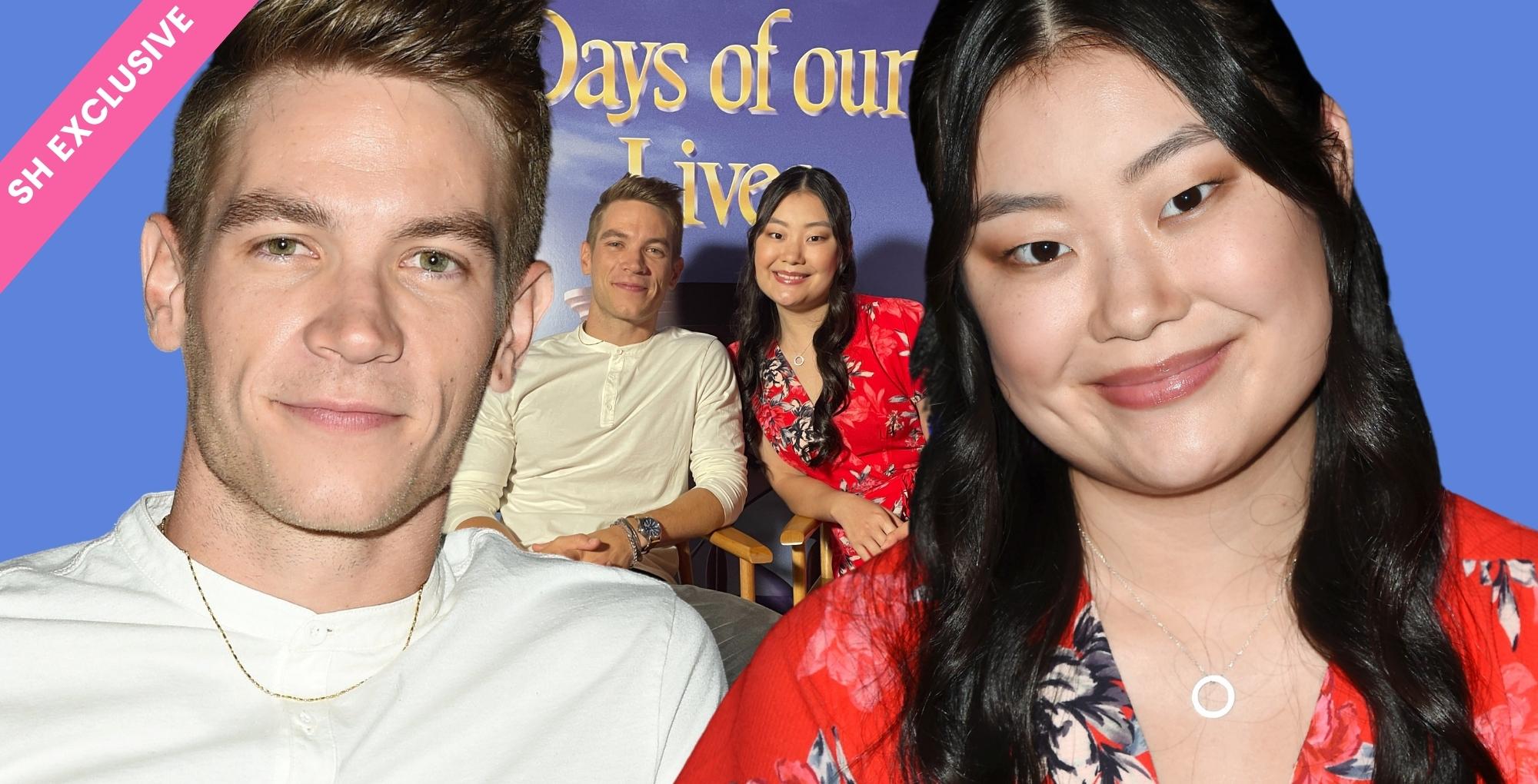 days of our lives exclusive interview with lucas adams and victoria grace.