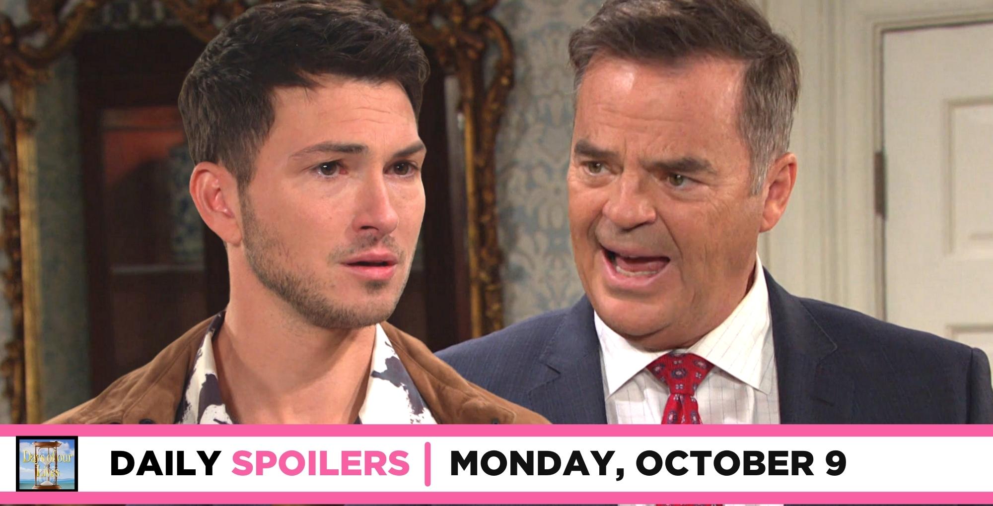 days of our lives spoilers for october 9, 2023, have alex facing justin's wrath.