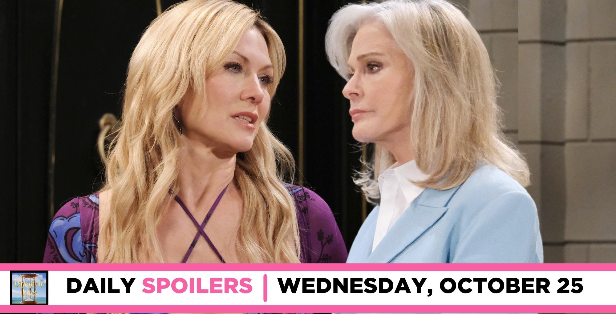 days of our lives spoilers for october 25, 2023, episode #14712, has kristen rebuffing marlena.