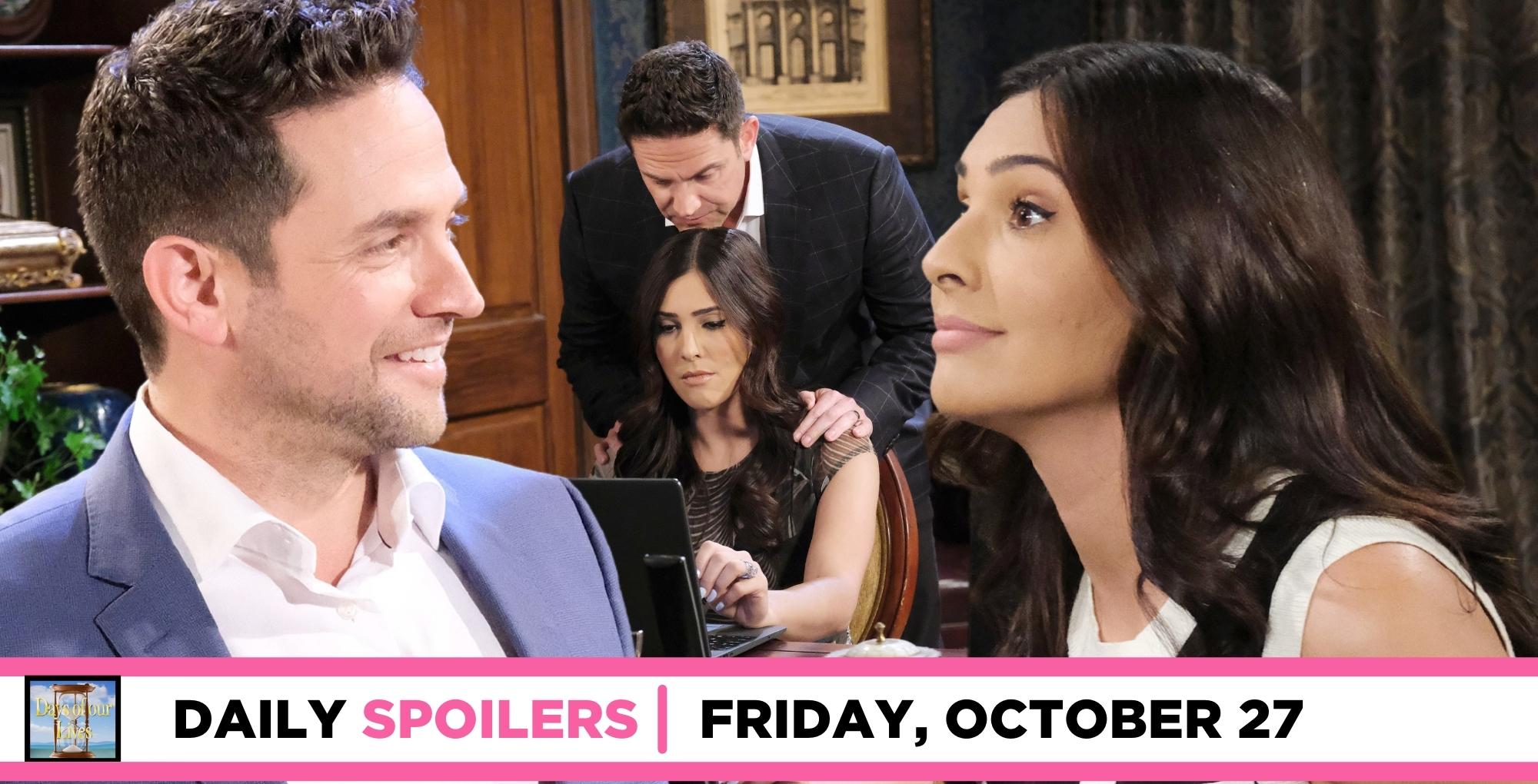 days of our lives spoilers for october 26, 2023, episode 14714, has stefan and gabi celebrating.