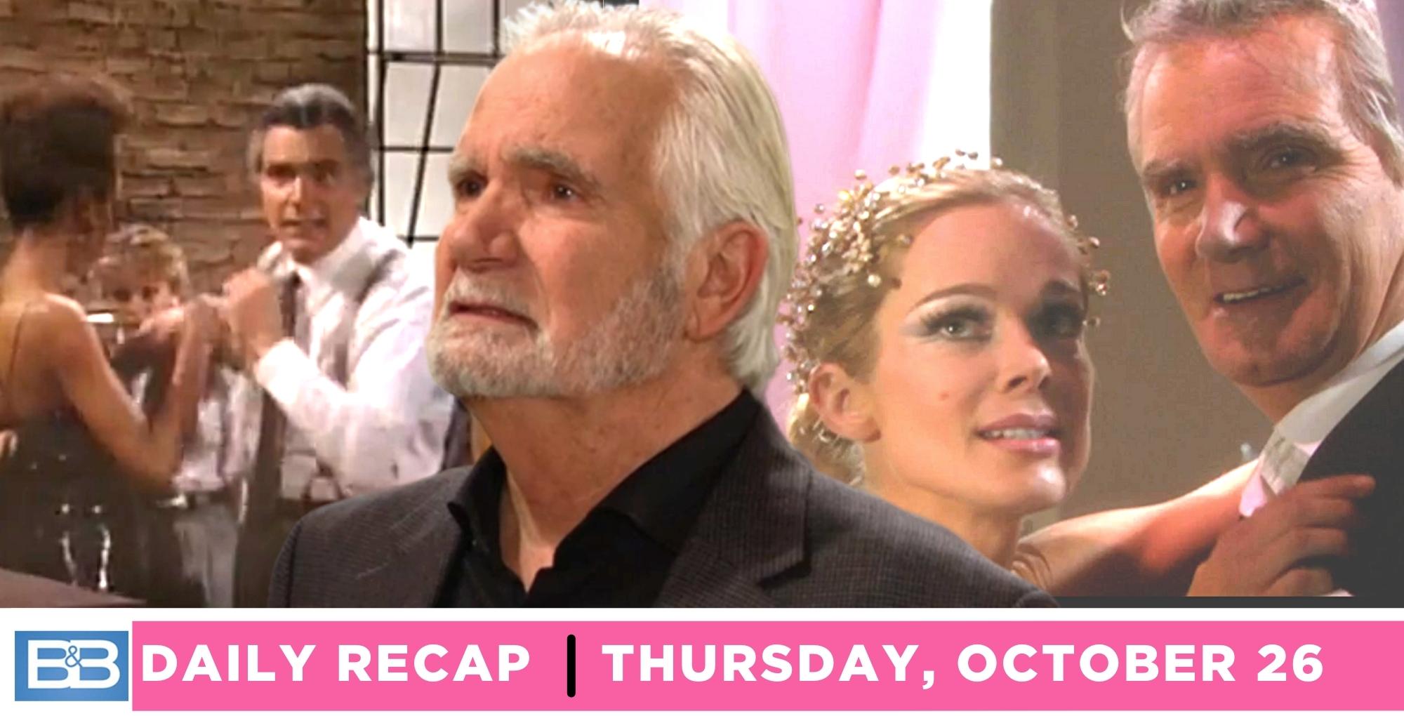 the bold and the beautiful recap for thursday, october 26, 2023, episode 9135, eric flashes back to times gone by.
