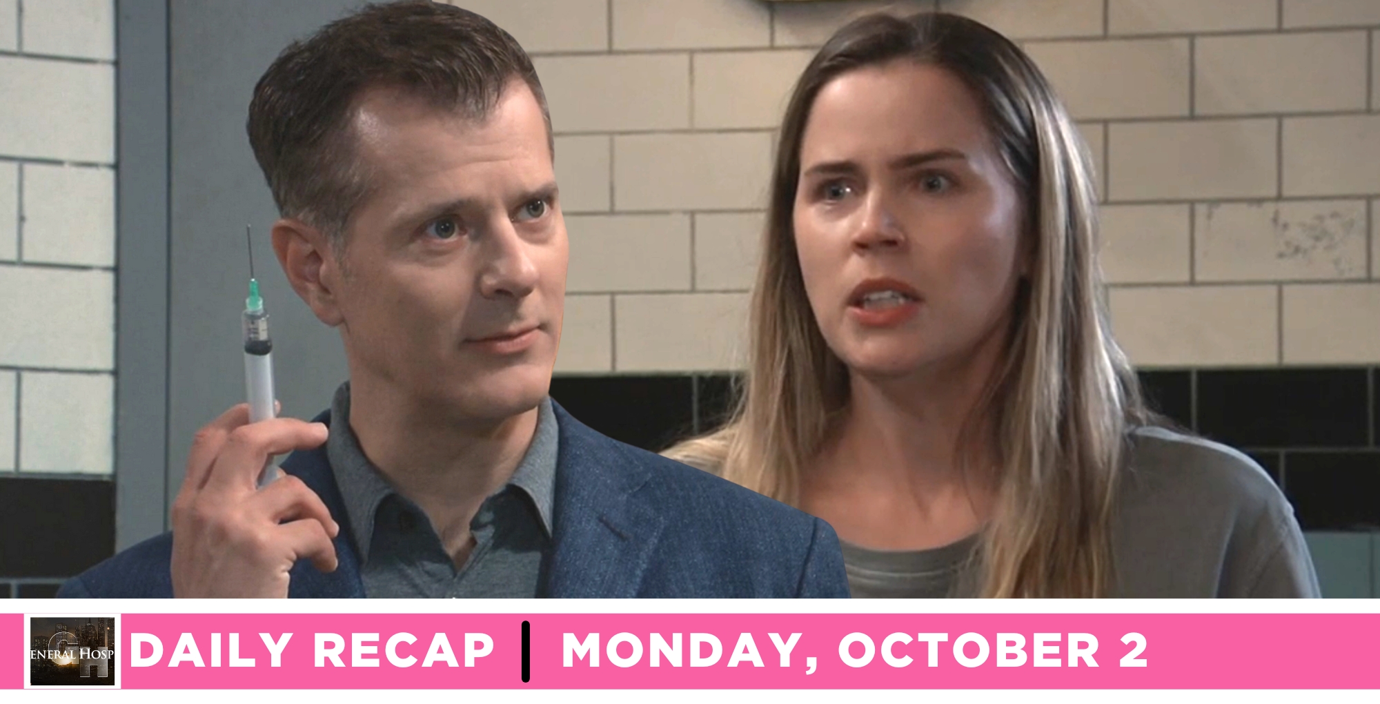 the general hospital recap for october 2 2023 has dr. montague trying to inject sasha.