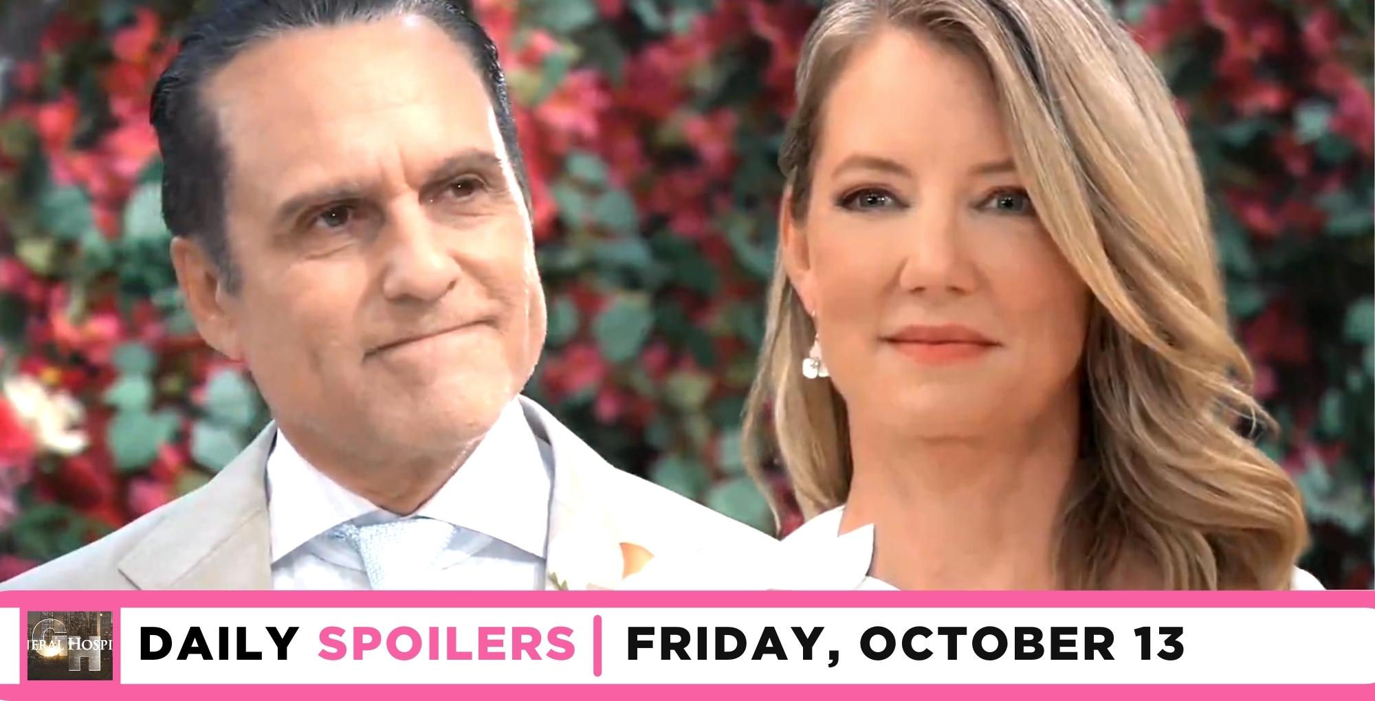 general hospital spoilers for october 13 2023 have sonny and nina trying to wed.