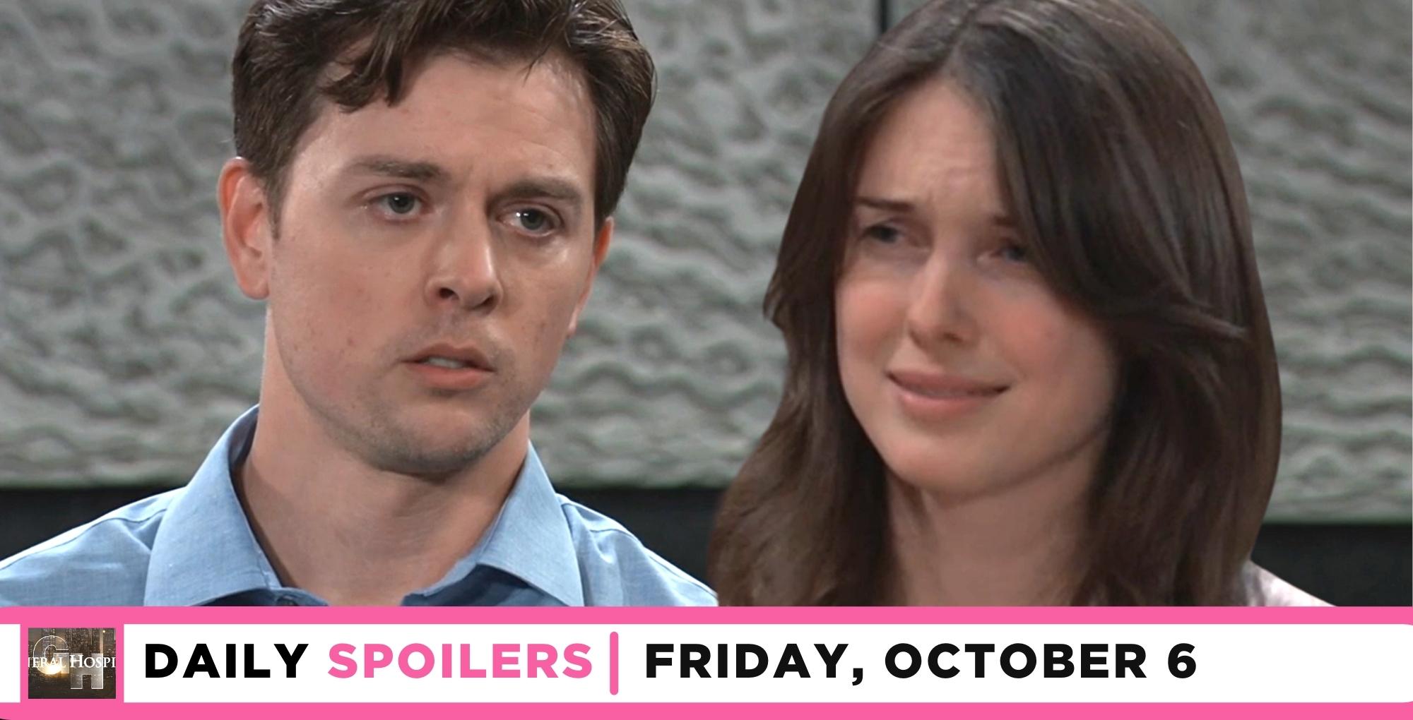 general hospital spoilers for october 6 2023 have michael and willow making a choice.