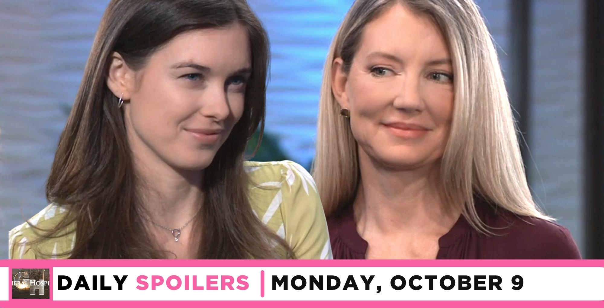 general hospital spoilers for october 9, 2023, has willow and nina.