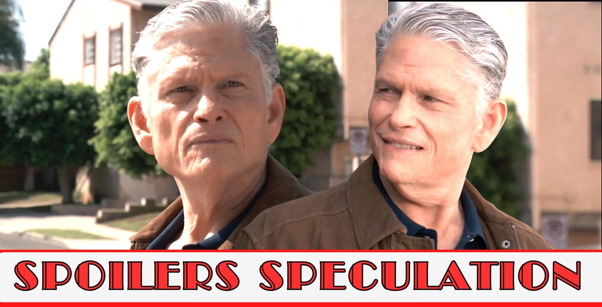 gh spoilers speculation banner over two images of cyrus.