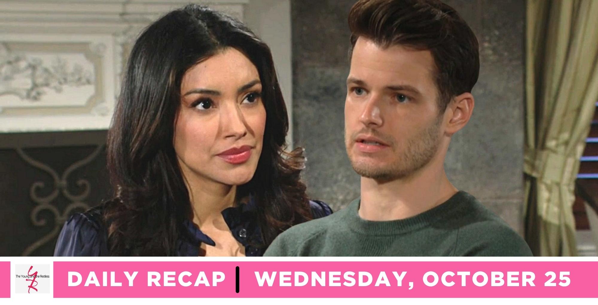 the young and the restless recap for october 25, 2023, episode 12732, has audra talking to kyle.