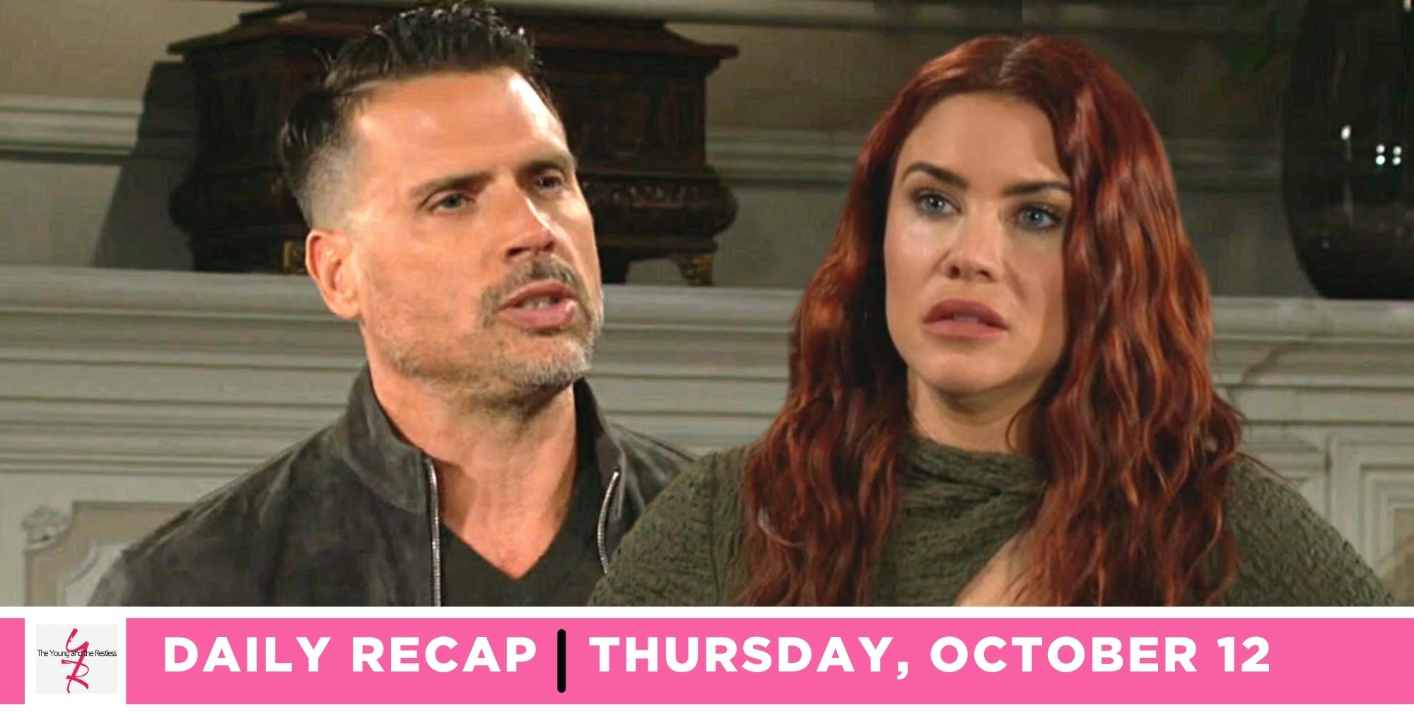 the young and the restless recap for october 12, 2023, has nick and sally talking.