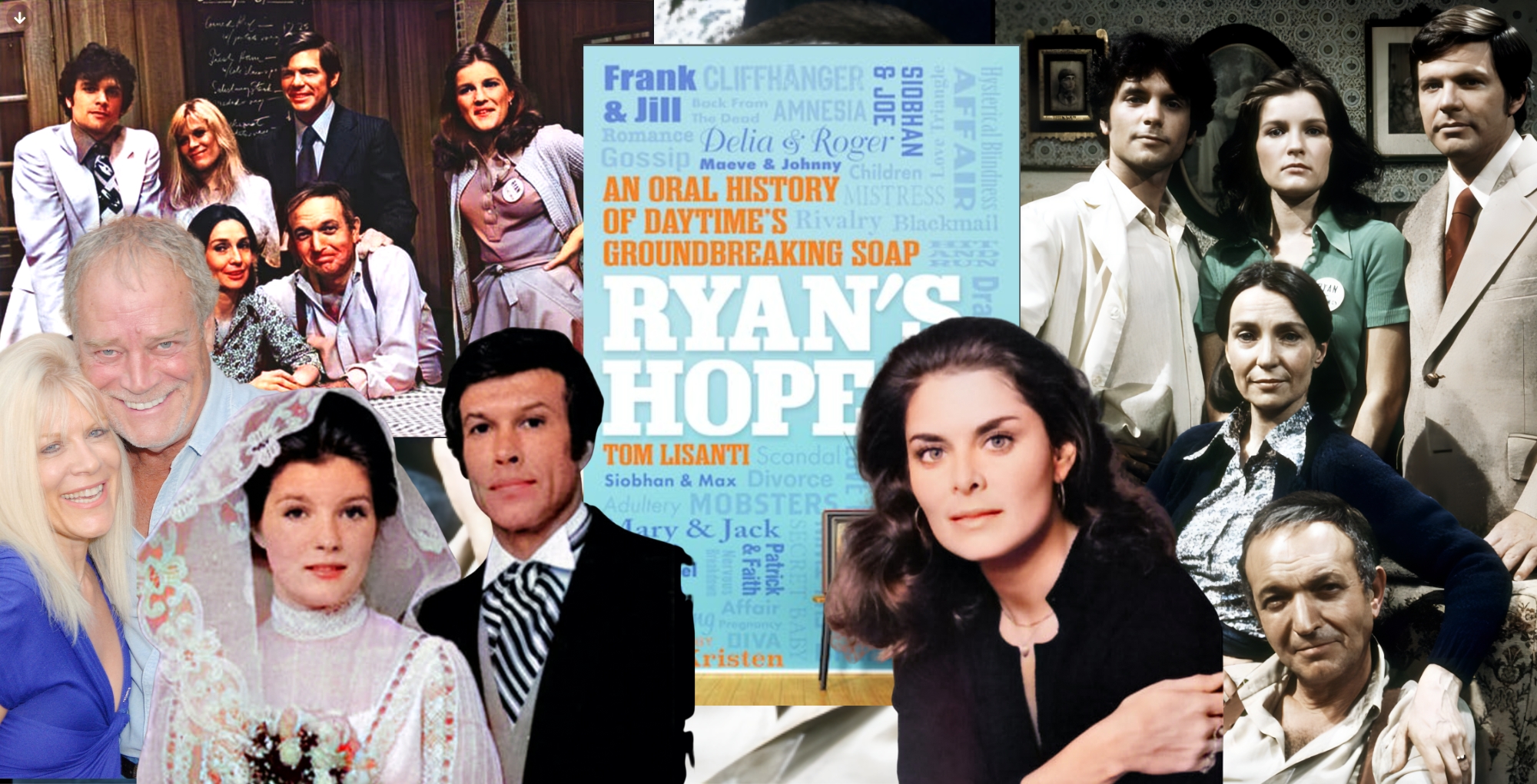 ryan's hope: an oral history of daytime tv's groundbreaking soap is out, with various images of cast members.