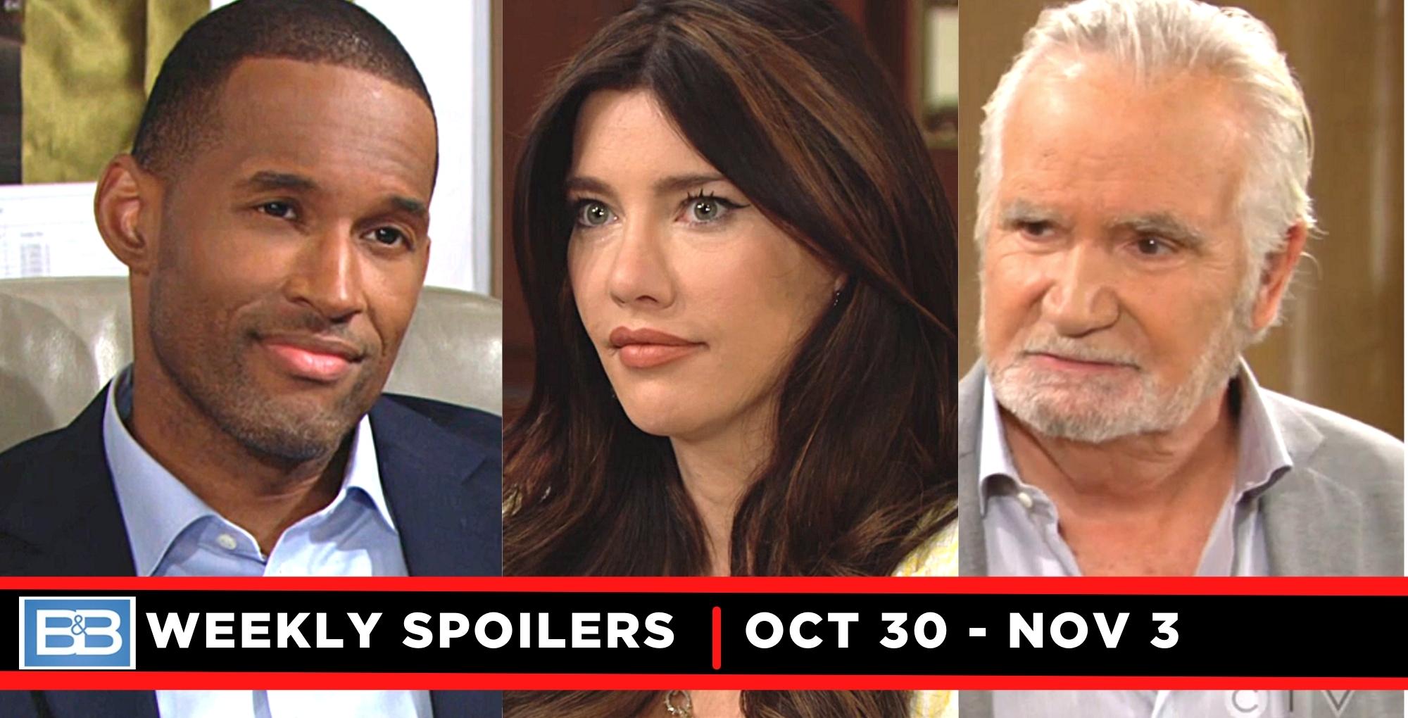 the bold and the beautiful spoilers for october 30 – november 3, 2023, carter, steffy, and eric.