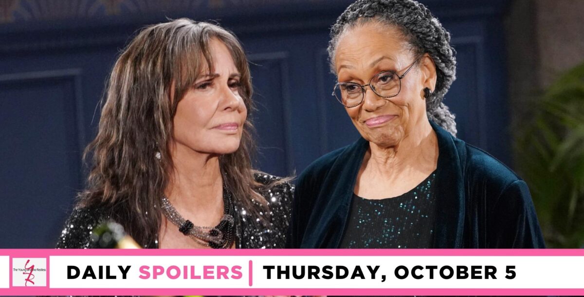 the young and the restless spoilers for october 5, 2023, has jill confronting mamie.