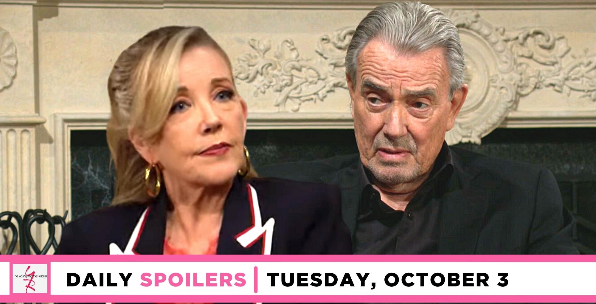 the young and the restless spoilers for october 3, 2023, has nikki listening to victor.