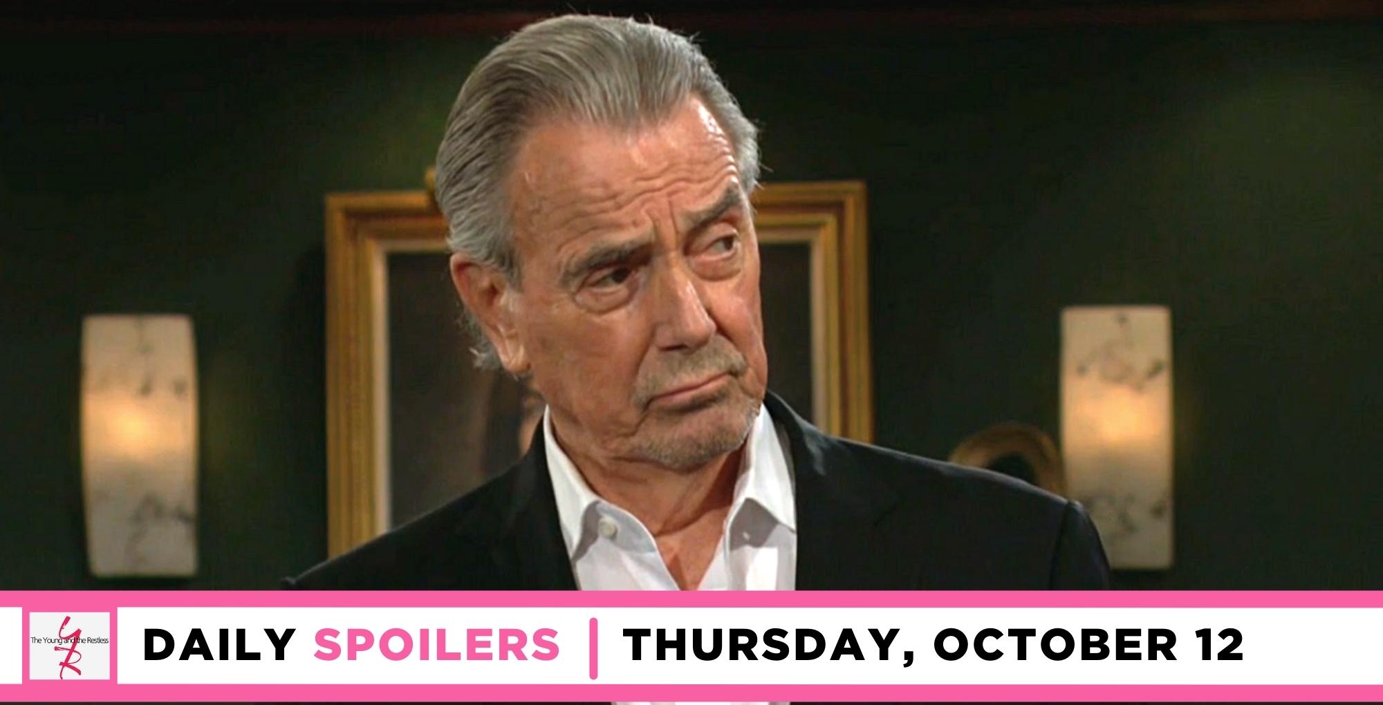 the young and the restless spoilers for october 12, 2023, has victor newman worrying his family.