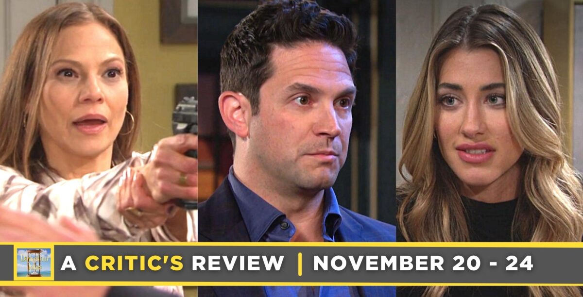 days of our lives critic's review for november 20 – november 24, 2023, ava, stefan, and sloan.