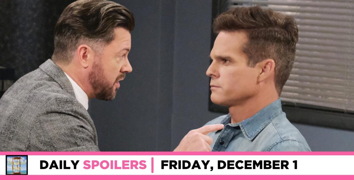 days of our lives spoilers for december 1, 2023, episode 14739, has ej confronting leo.