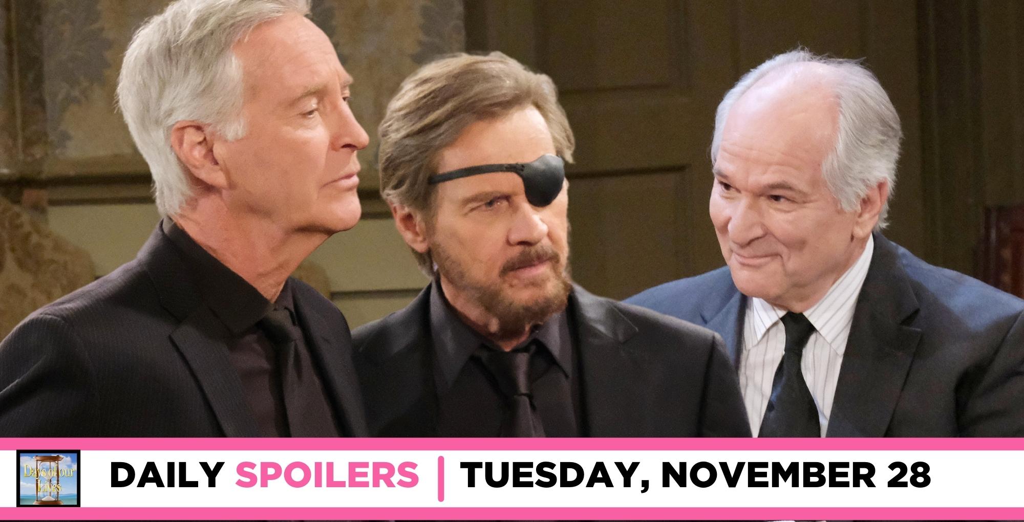 days of our lives spoilers for november 28, 2023, episode 14736, has john and steve confronting konstantin.