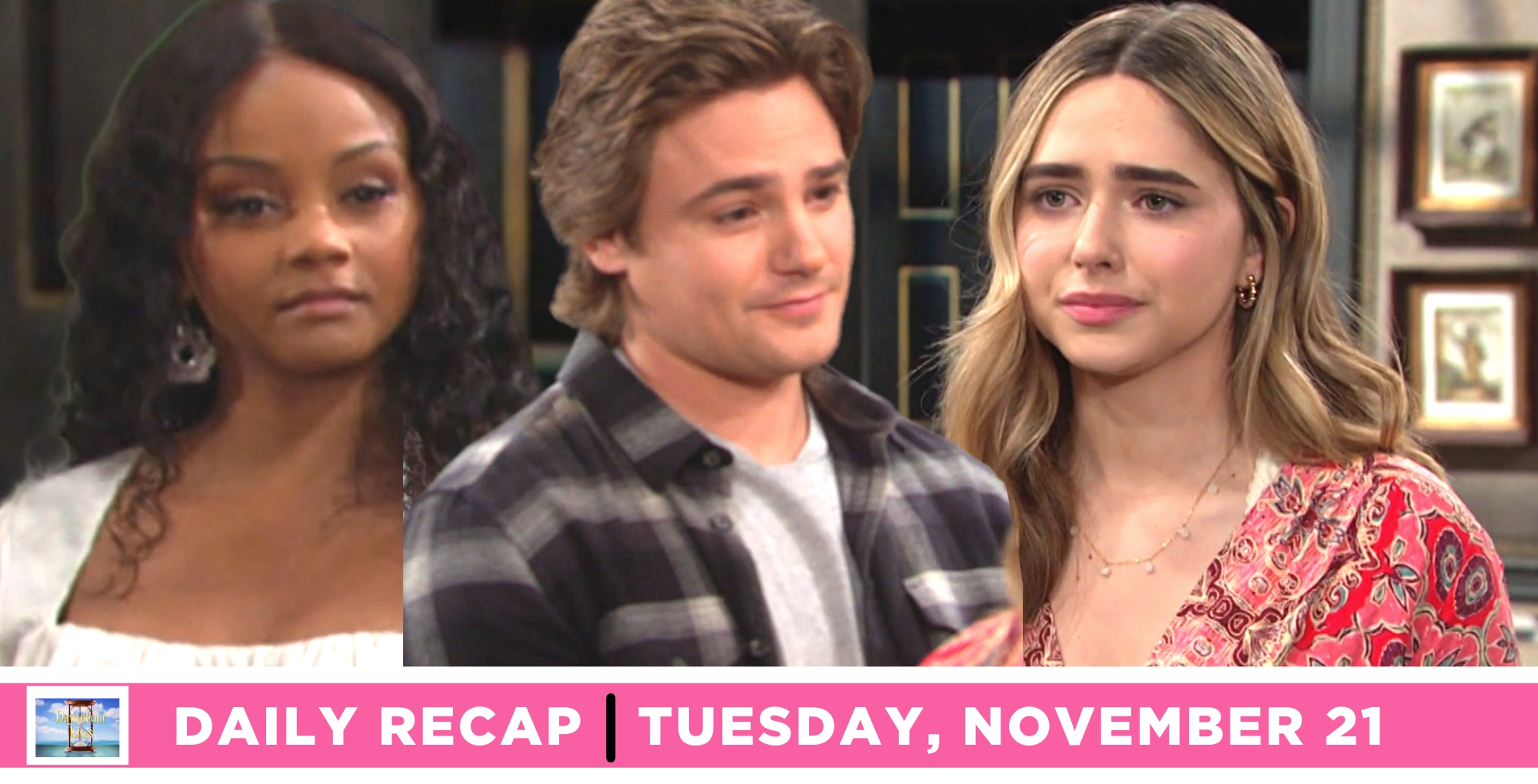 chanel dupree is onto holly jonas’s crush on johnny dimera on days of our lives recap for monday, november 29, 2023.