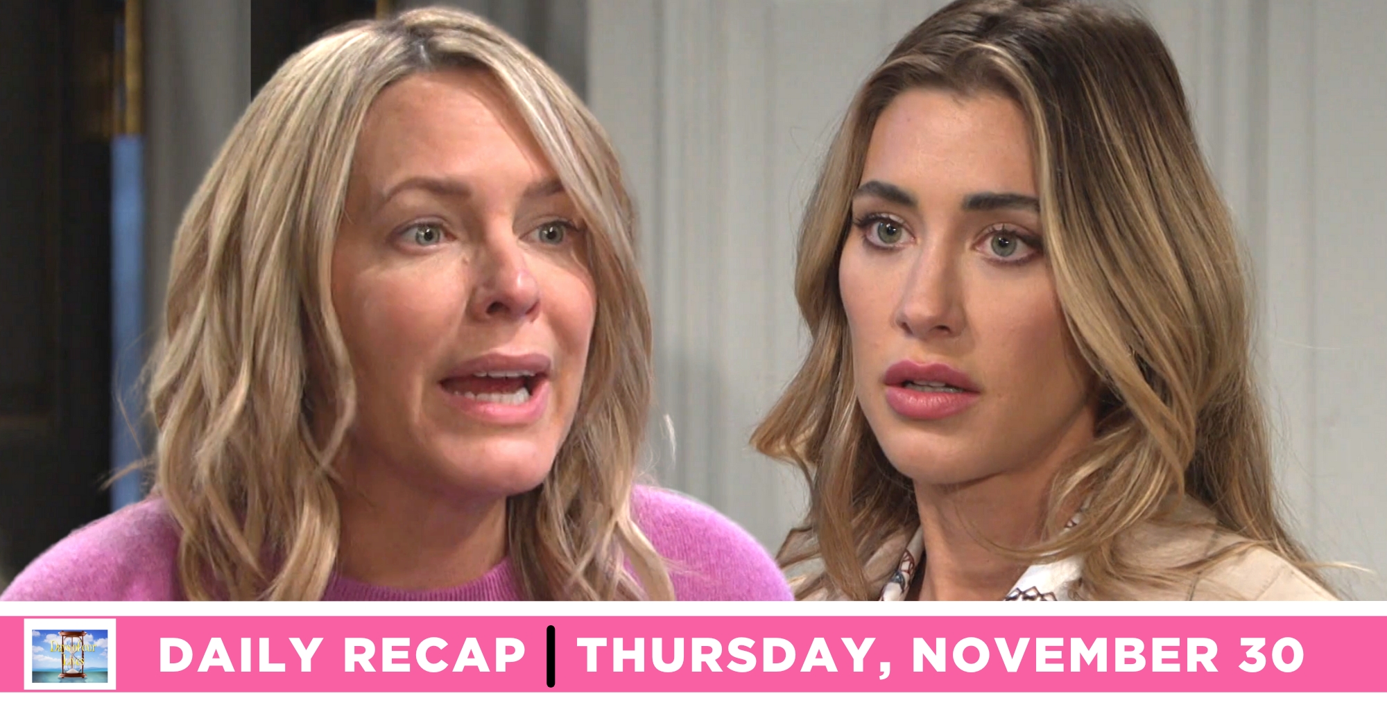 nicole walker dimera confronted sloan petersen brady on days of our lives recap for thursday, november 30, 2023.