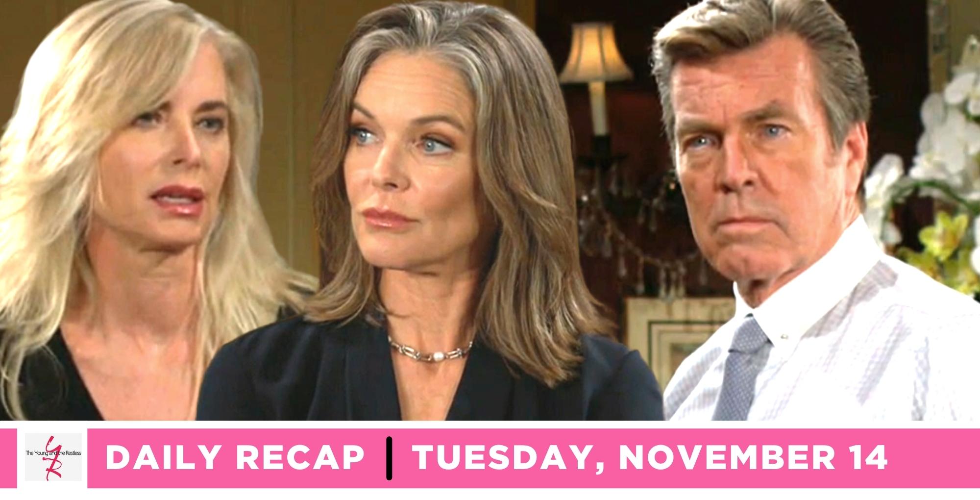 the young and the restless recap for november 14, 2023, episode 12746, has ashley, diane, and jack stunned.