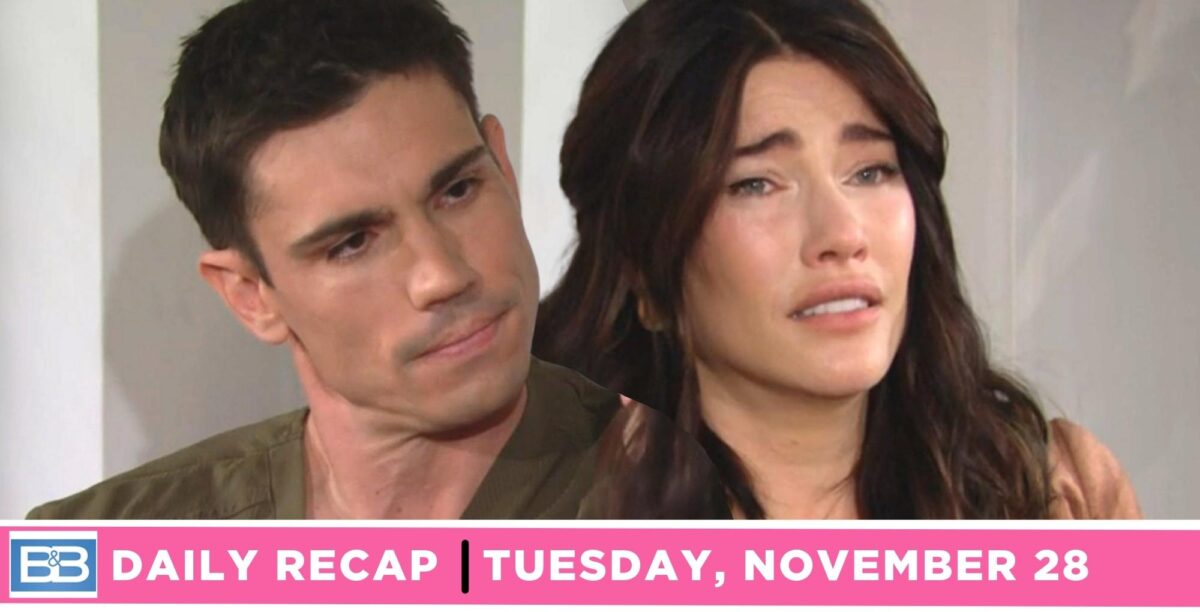 the bold and the beautiful recap for tuesday, november 28, 2023, finn and steffy.
