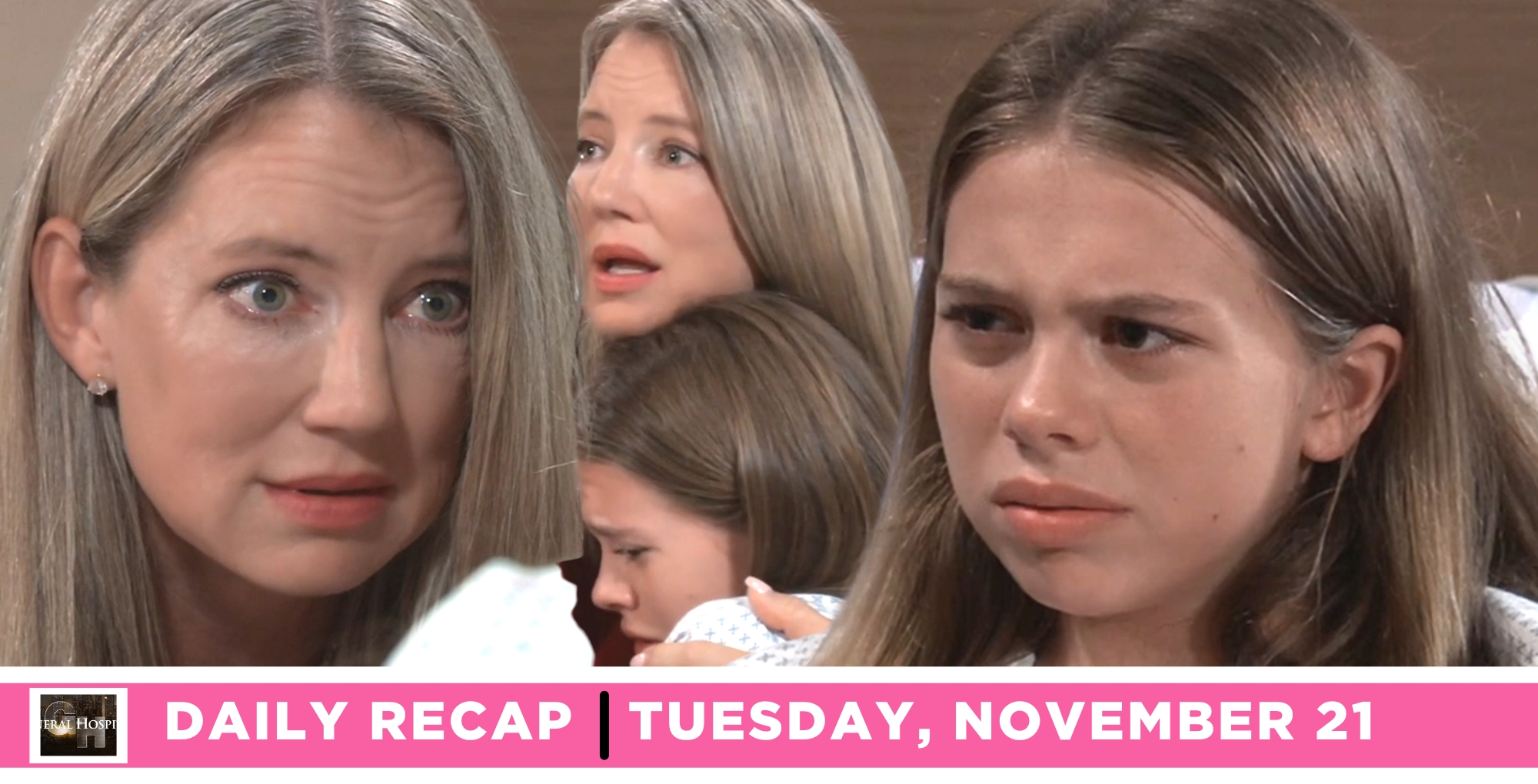 The general hospital recap for tuesday, november 21, 2023 with nina and charlotte cassadine.