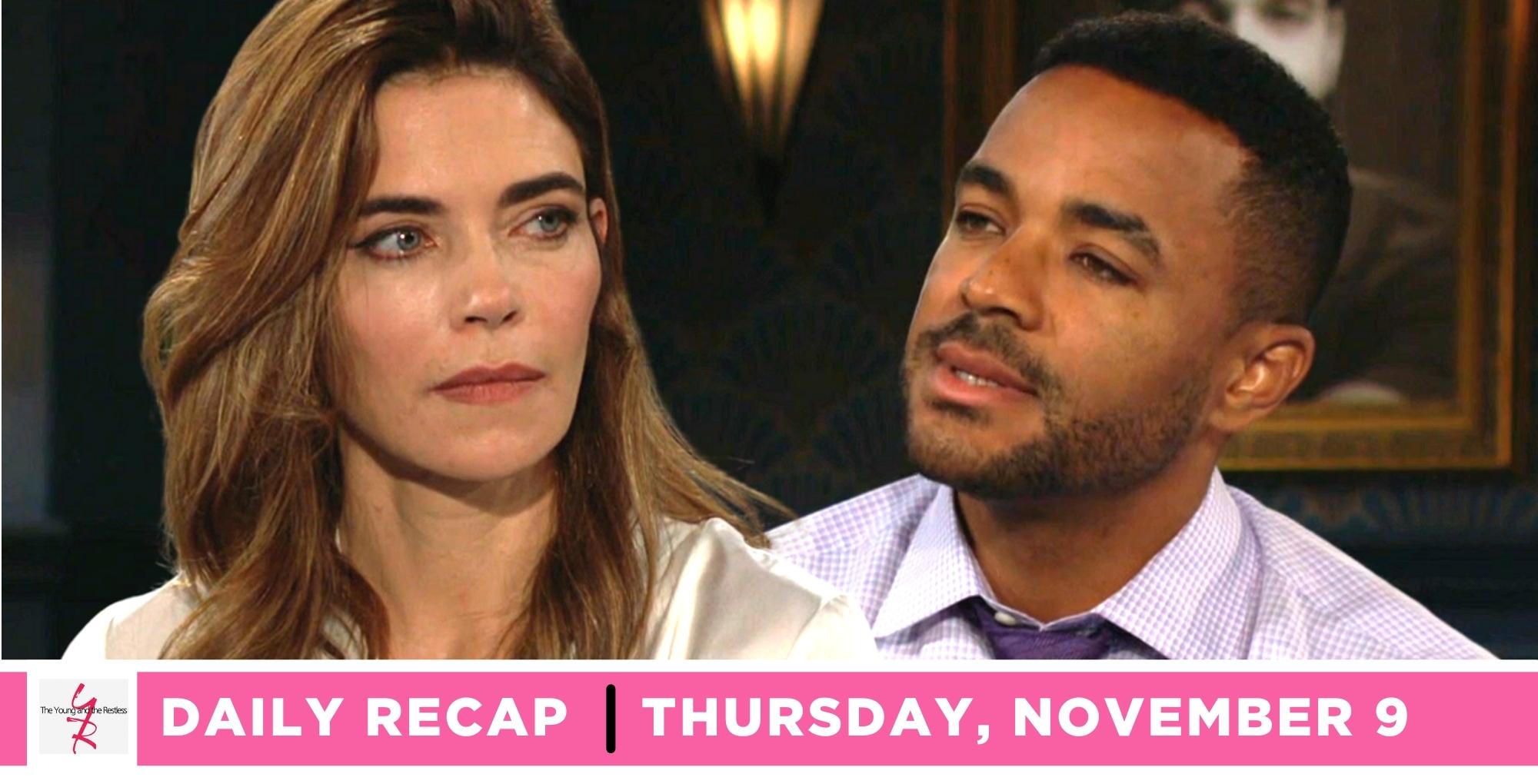the young and the restless recap for november 9, 2023, episode 12743, had victoria talking to nate.