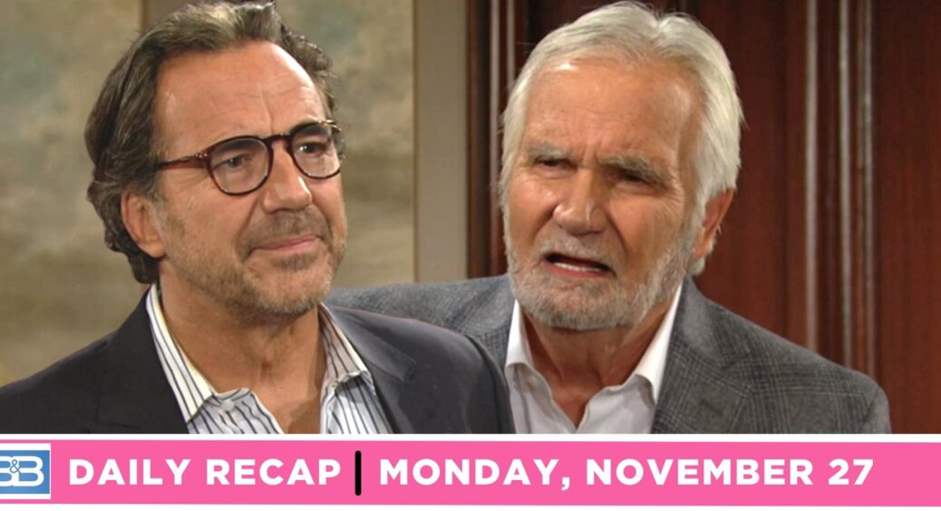 Bold & Beautiful Recap: Ridge Decides to Let Eric Die Peacefully