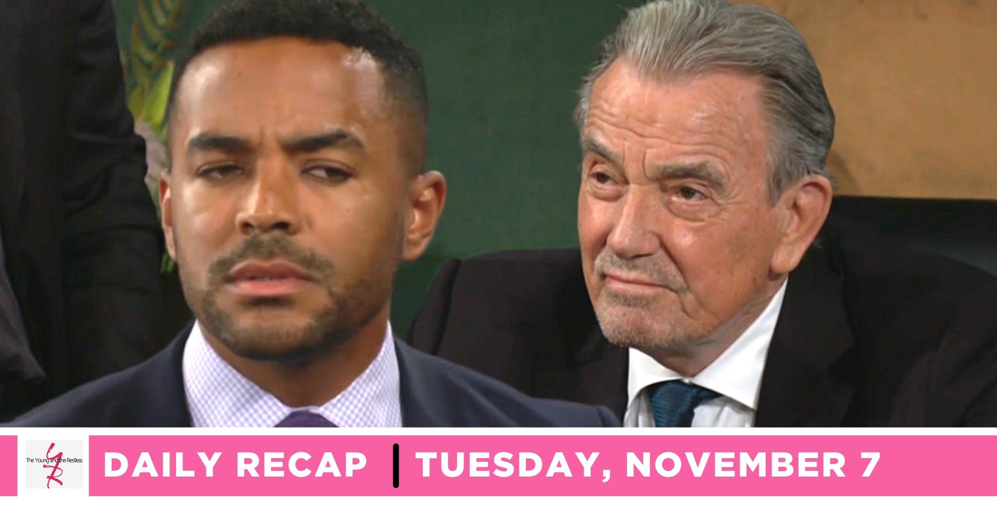 the young and the restless recap for november 7, 2023, episode 12741, has nate upset and victor pleased.