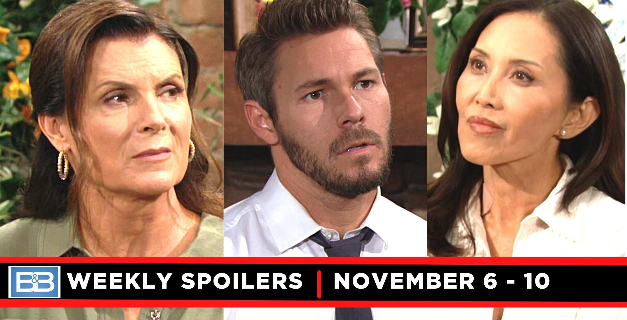the bold and the beautiful spoilers for november 6-10, 2023, has sheila, liam, and li.