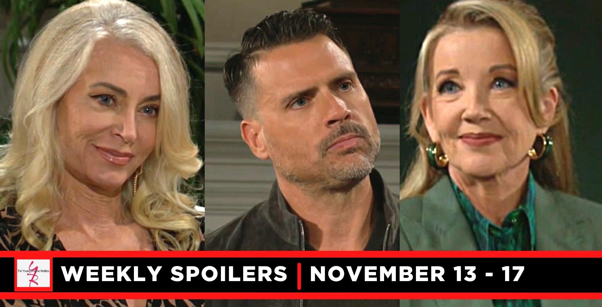 young and the restless spoilers for november 13 – november 17, 2023, ashley, nick, and nikki.
