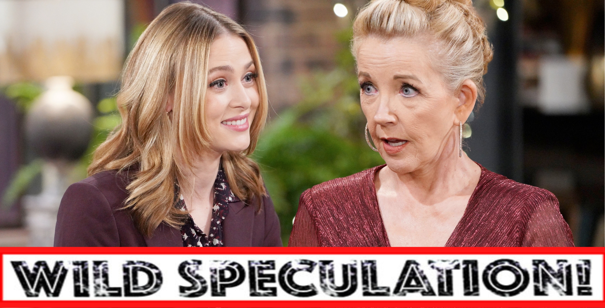 y&r spoilers wild speculation banner over claire and nikki.