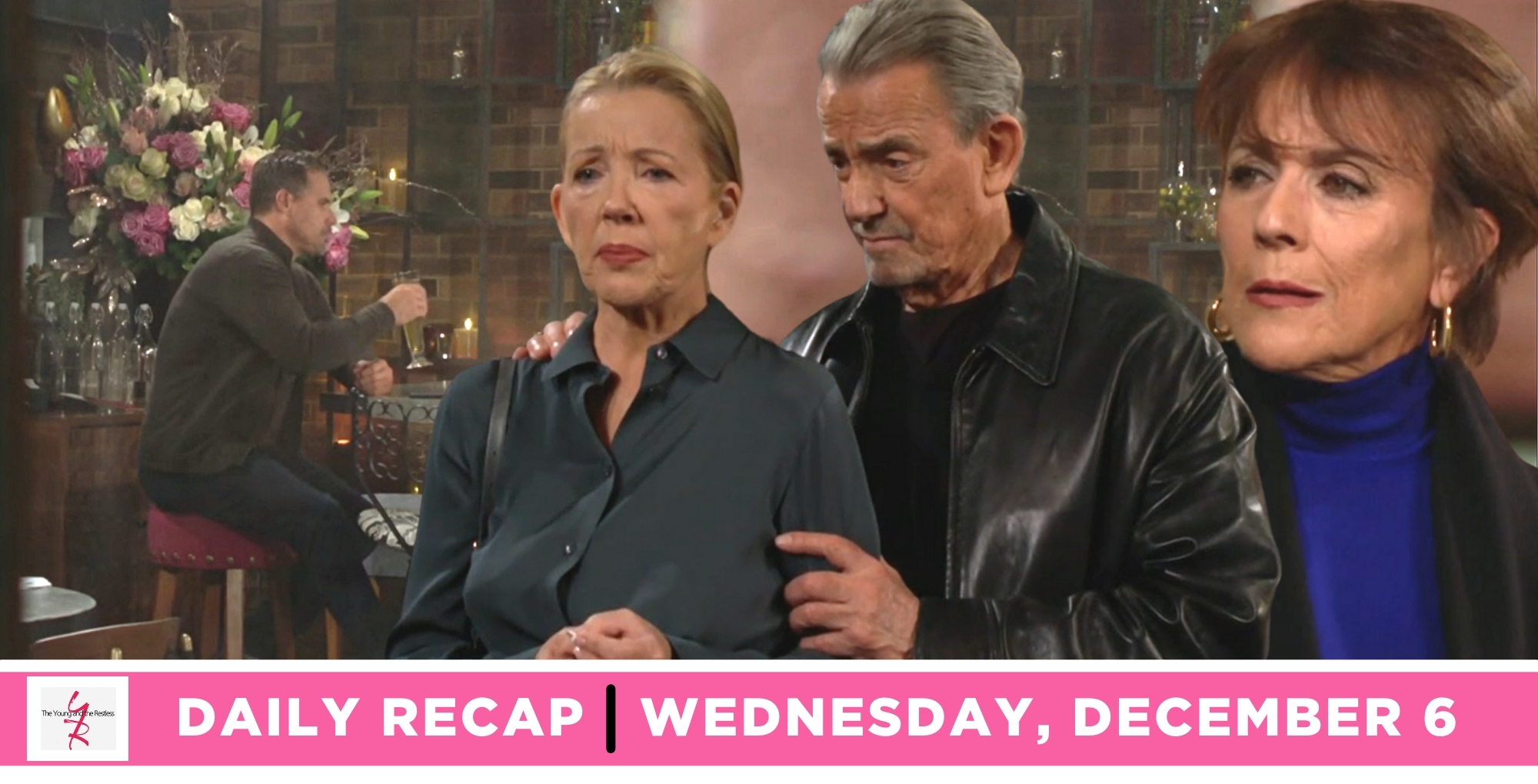 the young and the restless recap for december 6, 2023, episode 12760, has nick, nikki with victor, and aunt jordan.