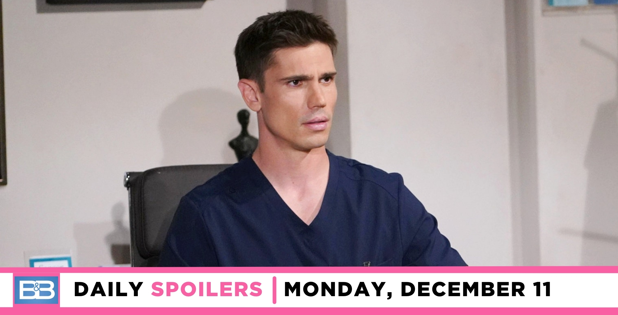 the bold and the beautiful spoilers for december 11, 2023, episode 9165, has finn working hard.