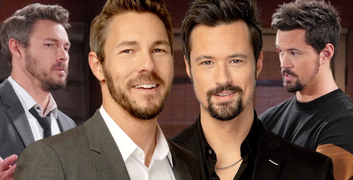 matthew atkinson and scott clifton as thomas and liam on the bold and the beautiful.