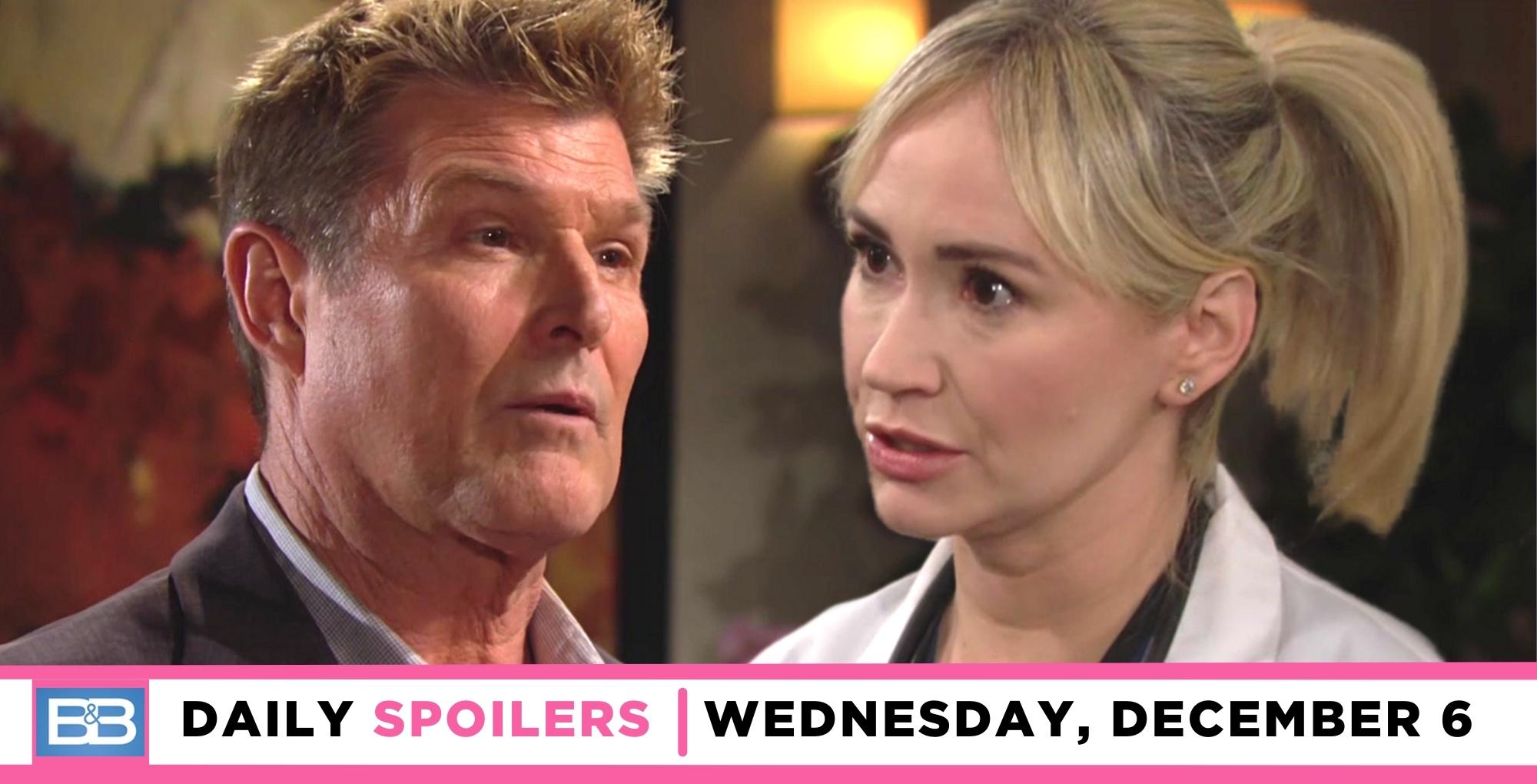 the bold and the beautiful spoilers for december 6, 2023, episode 9162, has thorne and bridget learning the truth.