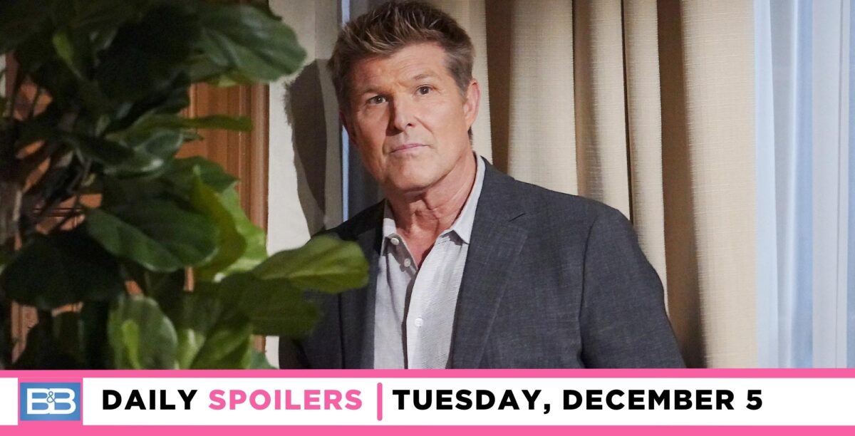 the bold and the beautiful spoilers for december 5, 2023, episode 9161, has thorne forrester back.