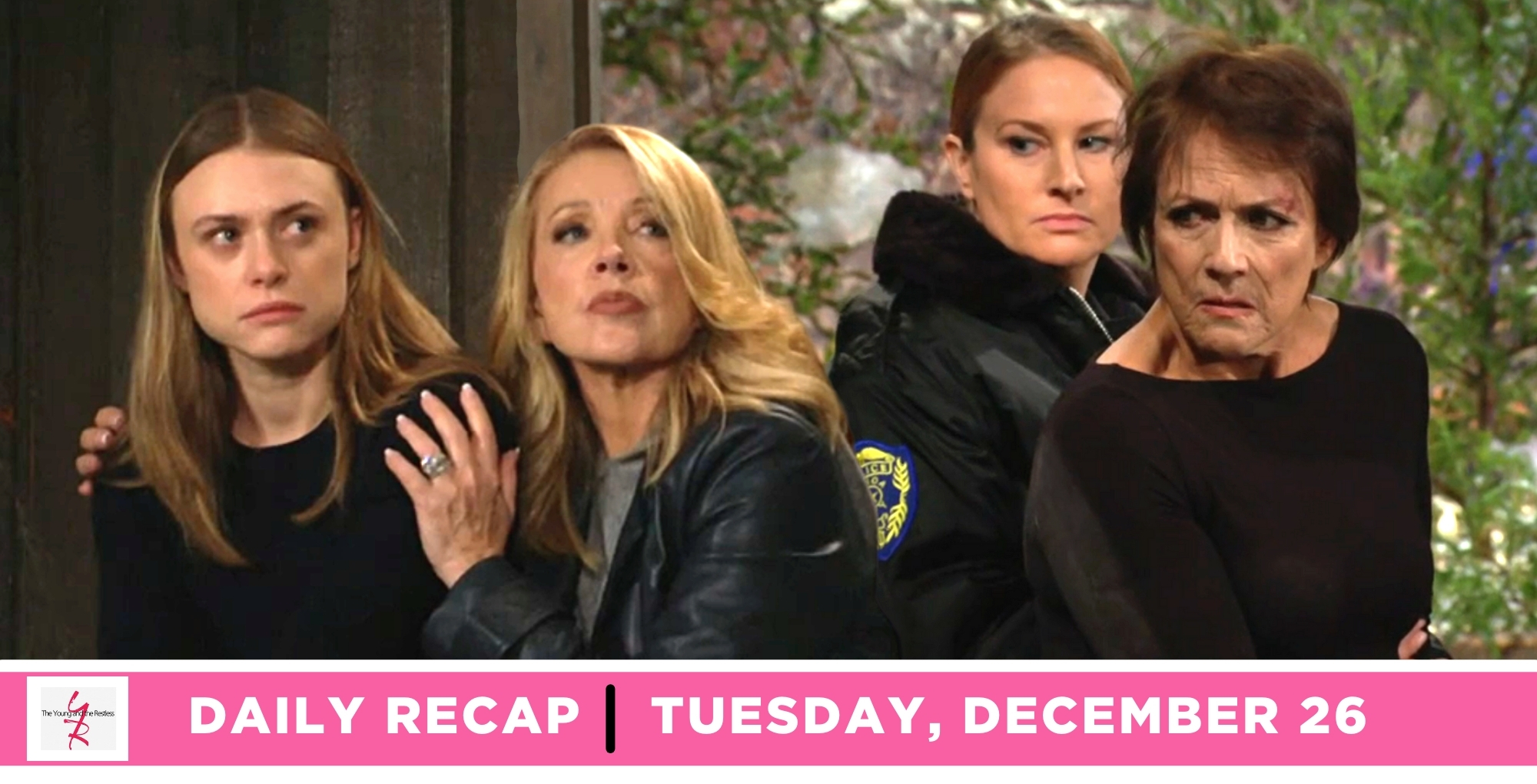 young and the restless recap for december 26, 2023, episode 12773, has claire with nikki as jordan's arrested.