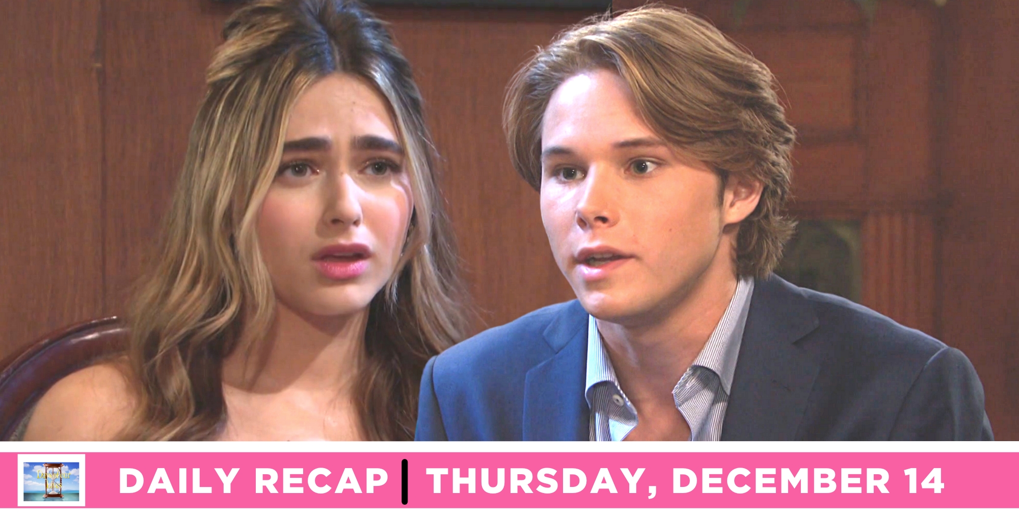 tate black told holly jonas exactly what she needed to hear on days of our lives recap for thurssday, december 14, 2023.