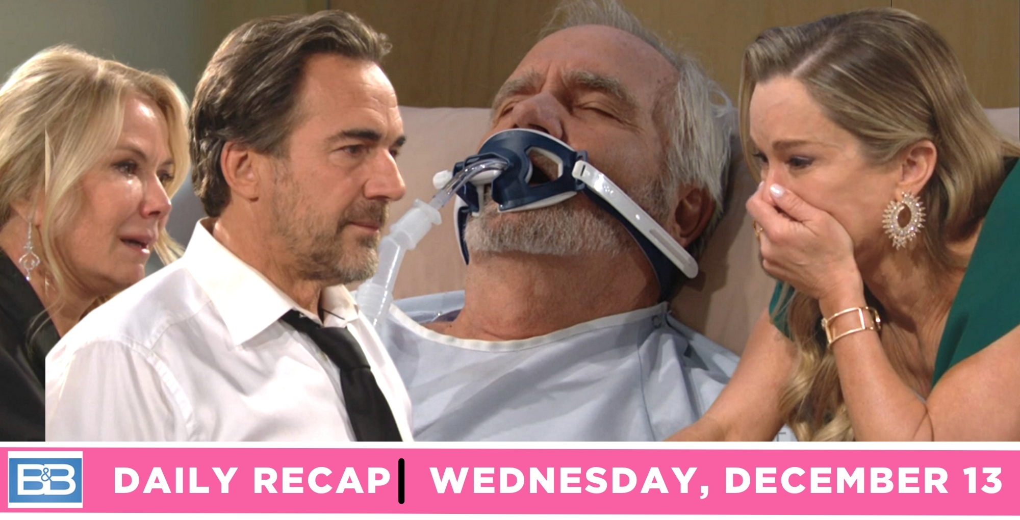the bold and the beautiful recap for december 13, 2023, episode 9167, had brooke, ridge, eric, and donna as eric stirred.