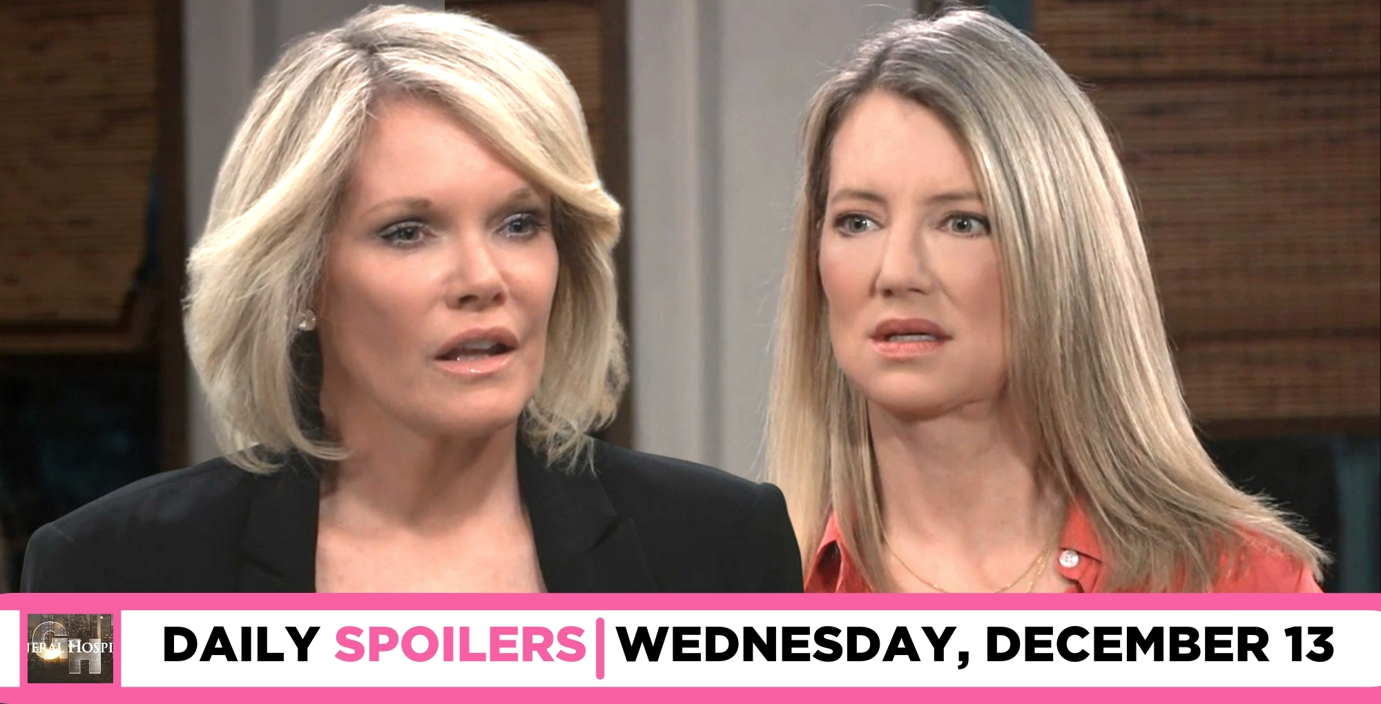 general hospital spoilers for december 13, 2023, episode 15362, has ava talking to nina.