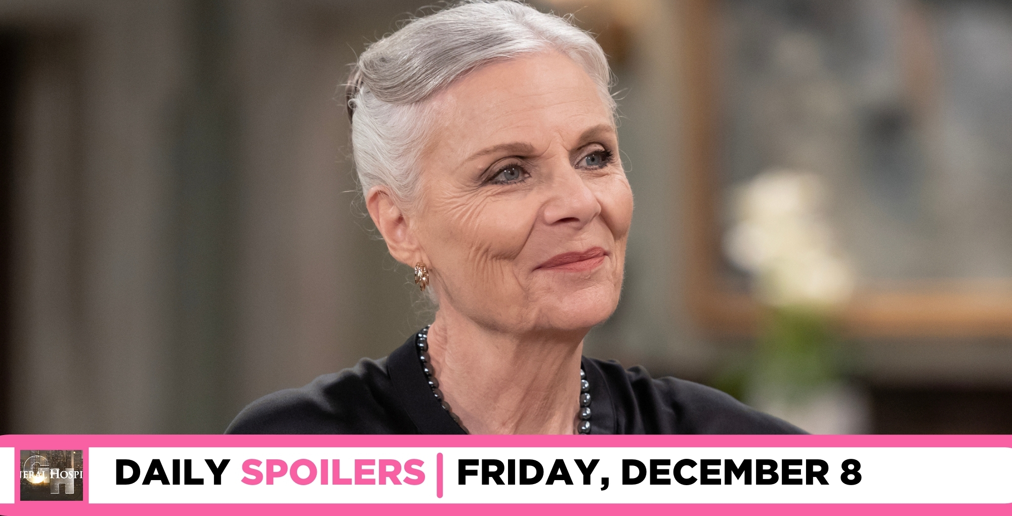 general hospital spoilers for december 8, 2023, episode 15359, has tracy quartermaine back.