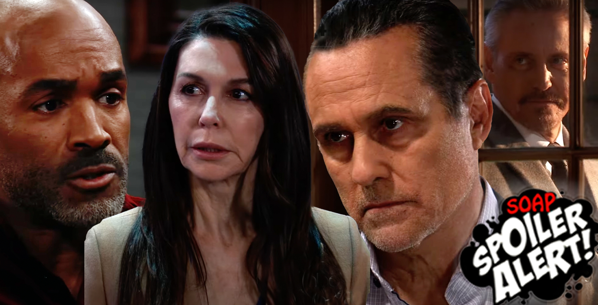 gh spoilers video collage of curtis, anna, sonny, pikeman.