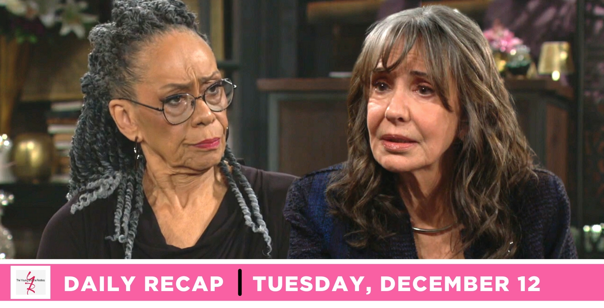 the young and the restless recap for december 12, 2023, episode 12764, has mamie and jill clashing.