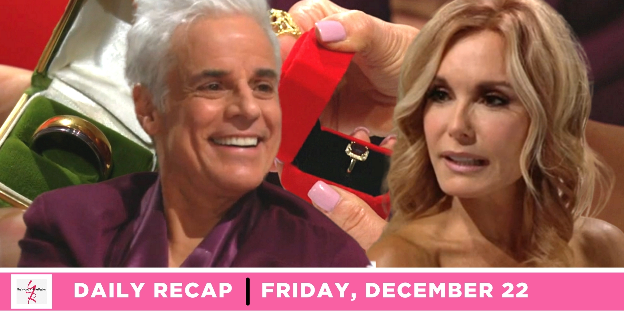young and the restless recap for december 22, episode 12772, has michael and lauren with new rings.