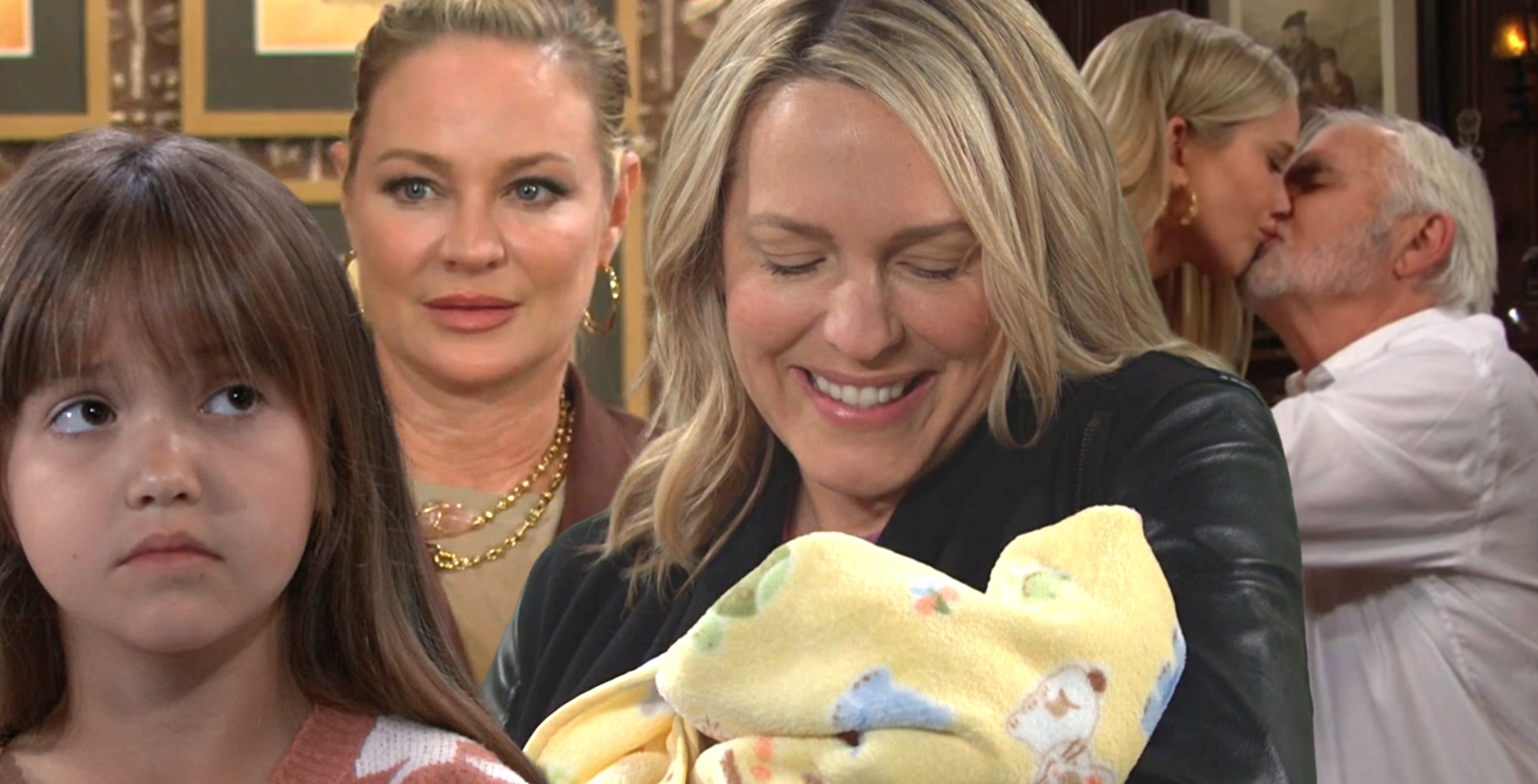 the best and the worst in soap operas for november 27, scout, sharon, nicole, and donna kissing eric.