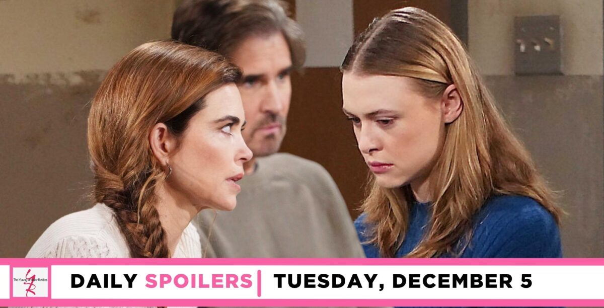 the young and the restless spoilers for december 5, 2023, episode 12759, has cole and victoria seeing claire.