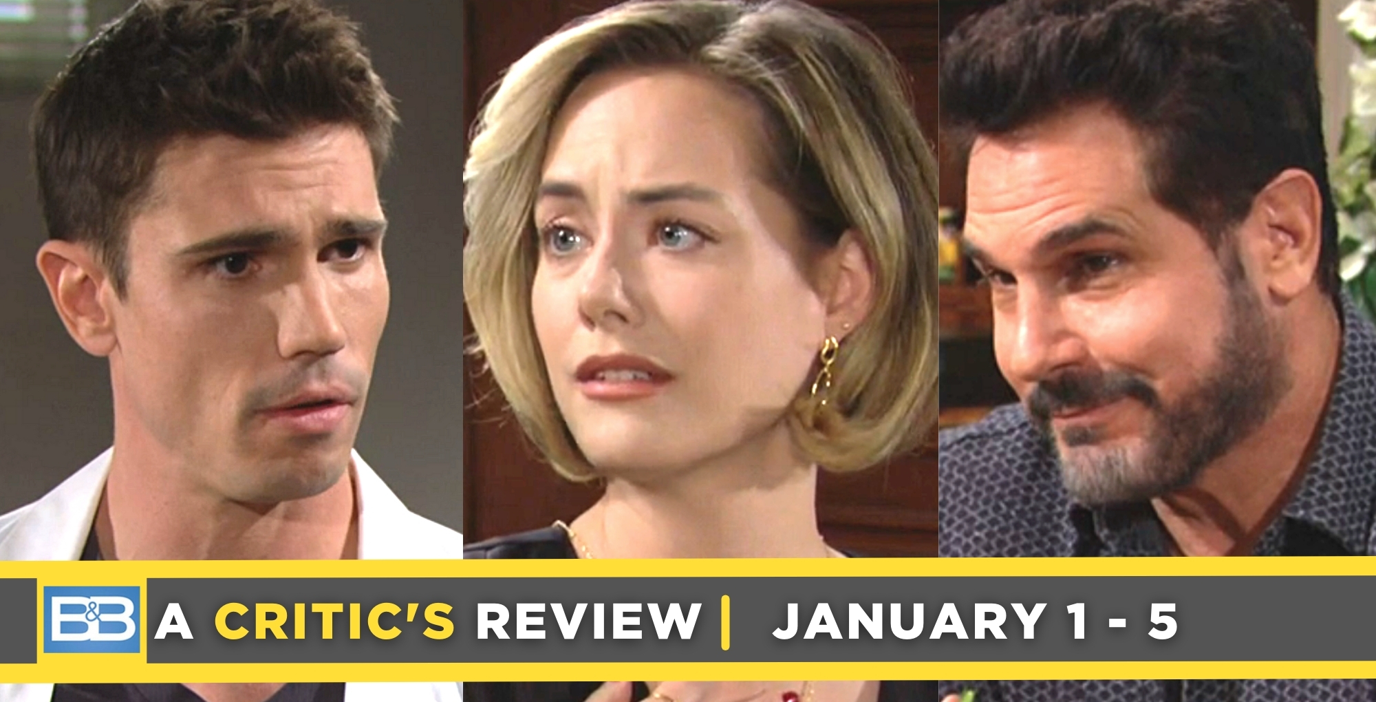 the bold and the beautiful critic's review for january 1 – january 5, 2024, finn, hope, and bill.