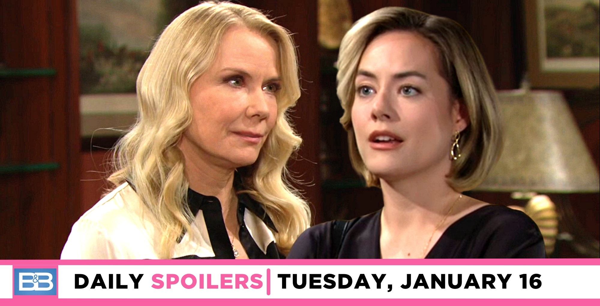 bold and the beautiful spoilers for january 16, 2024, episode 9188, has brooke talking to hope.