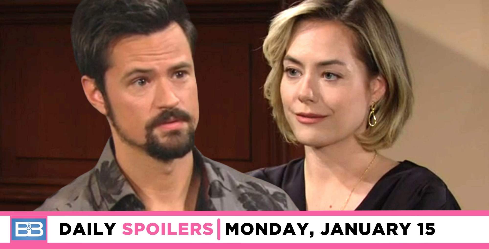 bold and the beautiful spoilers for january 15, 2024, episode 9187, has thomas talking with hope.