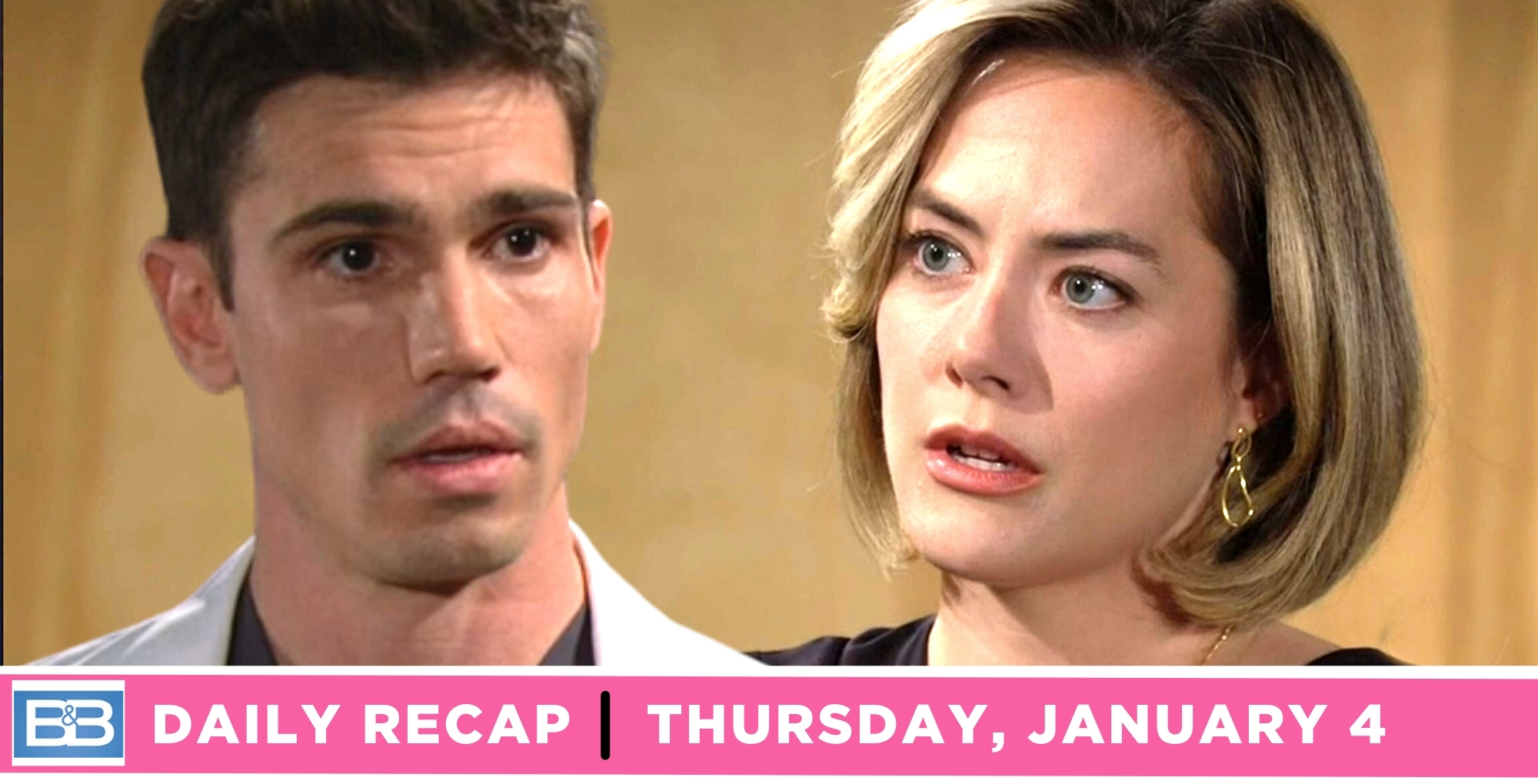 the bold and the beautiful recap for january 4, 2024, episode 9180, has finn and hope talking.